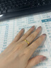 老鋪黃金古法手工足金指環(huán) · 平安戒指 15號金重約6.6g 曬單實(shí)拍圖