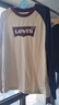 Levi's 李維斯兒童裝男童長(cháng)袖T恤春秋款圓領(lǐng)打底衫百搭撞色插肩袖上衣 焦糖布丁白 160 /76 【建議身高152-158cm】 曬單實(shí)拍圖
