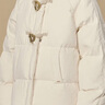 茵曼羊羔毛領(lǐng)牛角扣厚羽絨服2025冬女裝新款短面包服外套 淺米杏 S 曬單實(shí)拍圖