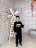 李寧童裝兒童運動套裝男大童秋季新款衛(wèi)衣衛(wèi)褲兩件裝寬松時尚運動服 黑色+黑色logo印花 160 曬單實拍圖