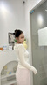 森馬（Semir）長(zhǎng)袖T恤女短款小心機(jī)顯瘦緊身2025發(fā)熱抓毛純色冬裝109725101010 曬單實(shí)拍圖