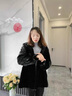 雅格羅伊大碼皮草200斤2024新款貂皮大衣女整貂短款女款時(shí)尚氣質(zhì)韓版立領(lǐng) 黑色直板帶帽 4XL 140-150斤 曬單實(shí)拍圖