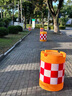 錦贊滾塑水馬防撞桶600*800高速路口船型桶交通防撞桶圓柱形防撞沙桶 滾塑400*700 曬單實拍圖