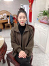 俞兆林秋裝時尚外套中老年人女媽媽裝50-60歲洋氣春秋休閑時尚夾克衫女 咖色 均碼 XL(建議115-130斤) 曬單實(shí)拍圖