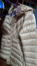 珂萊蒂爾商場(chǎng)同款冬季款通勤連帽中長(cháng)款羽絨服女鵝絨保暖外套女 淡橙黃 M 曬單實(shí)拍圖