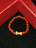 周六福  黃金戒指女款5D硬金蝴蝶結足金紅瑪瑙指環(huán) 定價(jià) 0.13g 曬單實(shí)拍圖