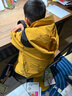 雅鹿兒童羽絨服男女童三合一學(xué)生一衣三穿青少年沖鋒衣冬季中大童校服 黃色 高蓬松90絨子鴨絨 140 充絨量69克 曬單實(shí)拍圖