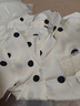 艾詩(shī)迷（AISHIMI）【100%桑蠶絲】法式輕奢品牌真絲睡衣女蕾絲拼接波點(diǎn)家居服襯衫裙 黑白波點(diǎn) 【襯衫裙】 均碼 【建議80-130斤】 曬單實(shí)拍圖