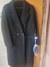 尚都比拉冬季優(yōu)雅西裝領(lǐng)雙面呢全羊毛大衣女中長(cháng)款毛呢外套 黑色 M  曬單實(shí)拍圖