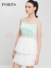 PORTS寶姿春季女裝新品吊帶連衣裙撞色拼接SV8D026QWB005 湖水綠 L (8) 曬單實(shí)拍圖
