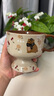 SUCCOHOMEWARE可愛(ài)奶油風(fēng)咖啡杯 復古高腳陶瓷馬克杯 生日禮物送閨蜜伴手禮盒 暖棕小貍咖啡杯 曬單實(shí)拍圖