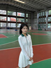 天使季節長(cháng)袖網(wǎng)球連衣裙女2025新款秋冬絕美羽毛球網(wǎng)球服運動(dòng)裙子 本白 M 曬單實(shí)拍圖
