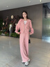 香影粉色衛衣外套女短款2025秋季新款開(kāi)衫小個(gè)子連帽運動(dòng)休閑上衣 銀牡丹色 S 55/80A/85-95斤 曬單實(shí)拍圖