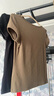 UR2025春季新款女裝時(shí)尚休閑百搭修身短款短袖T恤UWB450017 淺卡其 XL 曬單實(shí)拍圖