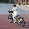 京東京造靈躍山地自行車6-8-10-12青少年自行車避震7級變速20寸青檸綠 曬單實(shí)拍圖