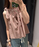 UR2025夏季新款女裝復(fù)古波嬉風(fēng)超寬松格紋罩衫襯衫UYY250030 紅色格子 (偏寬松) S (XS-S) 曬單實拍圖