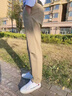 XJSGS官方國際正品牌男士高端休閑褲春秋季直筒彈力長褲輕奢侈商務(wù)長褲 高檔卡其色【現(xiàn)貨速達(dá)】 春秋款 36 建議【170-180斤】 曬單實拍圖