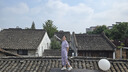 金菊氣質(zhì)優(yōu)雅旗袍2025夏季新品盤(pán)扣立領(lǐng)印花連肩長(cháng)款民國風(fēng)連衣裙女裝 曬單實(shí)拍圖