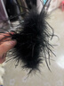 丹琴超仙鴕鳥(niǎo)羽毛發(fā)夾抓夾大號后腦勺新款盤(pán)發(fā)鯊魚(yú)高級夾子發(fā)卡頭飾 黑色羽毛13厘米【高級主流色】 曬單實(shí)拍圖