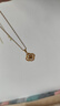 中國(guó)黃金（CHINA GOLD）碎冰冰四葉草黃金項(xiàng)鏈女足金吊墜教師節(jié)禮物送女老師生日老婆 碎碎冰四葉草足金吊墜 贈(zèng)S925鏈/京速達(dá) 曬單實(shí)拍圖