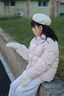 巴拉巴拉【商場(chǎng)同款】童裝兒童羽絨服女童2025年冬季毛領(lǐng)保暖外套 夢(mèng)幻粉60302-白鴨絨 150 （充絨量120g） 曬單實(shí)拍圖
