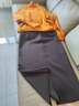 羅蒙（ROMON）包臀裙開(kāi)叉半身裙女2025秋季新款過(guò)膝寬松一步裙直筒裙長(cháng)裙高級感 咖色哈弗妮面料 秋冬款 M  【體重90-100斤】 曬單實(shí)拍圖