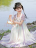 安妮優(yōu)兒中秋節(jié)漢服女童古裝連衣裙2025新款夏季小女孩兒童公主裙 紫色110 曬單實拍圖