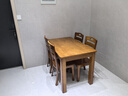 優(yōu)卡吉餐桌簡約實木餐桌椅組合小戶型西餐臺飯桌HQ-610 1.2米1+4胡桃色 曬單實拍圖