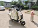 夢多福 電動車擋風被秋冬季加厚加絨親子防風被摩托車罩護膝防水擋風衣 米色加厚絨丨加寬側(cè)翼+護脖+護肩 曬單實拍圖