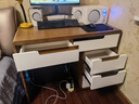 弘韻軒奶油風(fēng)實(shí)木書(shū)桌家用小戶(hù)型臥室床頭學(xué)習桌法式極簡(jiǎn)輕奢辦公電腦桌 灰色書(shū)桌 110*50*75cm 曬單實(shí)拍圖