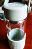 北鼎（Buydeem）泡茶隨手杯 茶水分離水杯大容量玻璃杯高顏值茶杯便攜辦公禮物 【燕麥白】暢快飲|茶水分離630ml 曬單實拍圖