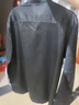 CJZ桑蠶絲唐裝男香云紗真絲高端重磅純色絲綢春夏新款杭州中山裝襯衫 黑色  上衣 L (175) 曬單實(shí)拍圖