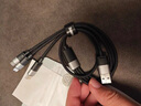 倍思充電線三合一數(shù)據(jù)線快充100W/88W一拖三頭蘋果Type-C安卓iPhone15/16華為mate70小米手機(jī)車載 黑 曬單實(shí)拍圖
