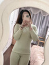 浪莎100%純棉保暖內衣女士線(xiàn)衣線(xiàn)褲打底全棉毛衫春秋冬季秋衣秋褲套裝 ·【綠色套裝】·100%純棉抗菌 M /160【體重90-110斤】 曬單實(shí)拍圖