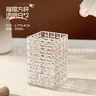 沃德百惠（WORTHBUY）化妝刷收納筒梳妝臺口紅眉筆眼影桌面化妝品鏡柜收納盒辦公室筆筒 透明白【2個(gè)裝】 曬單實(shí)拍圖