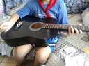 維卡斯（WEIKASI）民謠吉他初學(xué)者木吉他單板新手入門(mén)練習琴guitar吉它學(xué)生男女樂(lè )器 38英寸純黑色+禮包【初學(xué)推薦】 曬單實(shí)拍圖
