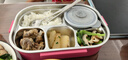 樂扣樂扣316不銹鋼保溫飯盒小學(xué)生兒童便當分格餐盒套裝1500ML粉色帶餐包 曬單實拍圖