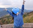 三彩2025秋季新款亮絲針織衫V領(lǐng)毛衫外套開(kāi)衫寬松女 蔚藍色 M 160/84A 曬單實(shí)拍圖