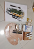 馬利油畫(huà)顏料工具套裝初學(xué)者專(zhuān)用畫(huà)畫(huà)油彩手繪材料入門(mén)油畫(huà)染料套裝12色50ml+大畫(huà)框 曬單實(shí)拍圖