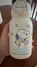 史努比（SNOOPY）兒童保溫杯316不銹鋼吸管水壺帶杯套小學(xué)生男女孩便攜喝水杯子 藍 曬單實(shí)拍圖