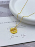 中國黃金（CHINA GOLD）黃金項鏈女士足金錦鯉蓮花吊墜純金國慶中秋節(jié)禮物送女友老婆 錦鯉蓮蓮吊墜約0.7g*配銀鏈【甄選禮盒】 曬單實拍圖