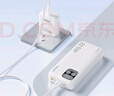品勝【3C認(rèn)證】充電寶自帶雙線20000毫安大容量可上飛機(jī)高鐵22.5W快充移動電源適用蘋果17小米華為白 曬單實(shí)拍圖