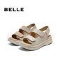 百麗（Belle）簡約休閑勃肯鞋女2025夏新商場同款厚底舒適涼鞋D9J2DBL5 米色 38 (240mm) 曬單實拍圖