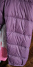 鴨鴨（YAYA）兒童輕薄羽絨服短款小童中大童連帽男女童2023秋冬洋氣童裝外套 淺紫-女 120 曬單實(shí)拍圖