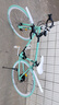 ICOLOUR變速死飛山地自行車(chē)男彎把單車(chē)公路車(chē)賽車(chē)實(shí)心胎雙碟剎成人女中學(xué) 不減震-比安奇24速40刀 曬單實(shí)拍圖