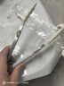 炊大皇 硅膠食品夾 多用牛排夾燒烤食物夾面包夾烘焙夾子 單只裝白色 曬單實(shí)拍圖