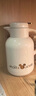 迪士尼保溫壺家用暖水壺熱水瓶暖壺暖瓶玻璃內膽按壓式 1.3L奶油白金 曬單實(shí)拍圖