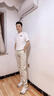 JASONWOOD休閑褲男2025新款直筒高級感春秋簡(jiǎn)約百搭商務(wù)長(cháng)褲子男 卡其 春秋款 [官方正品] 31 【120-130斤】  [熱銷(xiāo)5W+] 曬單實(shí)拍圖