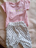 G.duck小黃鴨女童夏季純棉短袖長(cháng)褲套裝嬰幼兒衣服寶寶洋氣t恤防蚊褲子 粉色套裝【五朵花】 90 cm 曬單實(shí)拍圖