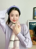 牧爾西 （MOERCIAN）純羊毛圍巾女小披肩秋冬季圍脖女禮盒裝媽媽生日七夕情人節禮物 【精致百搭】淺粉格 曬單實(shí)拍圖